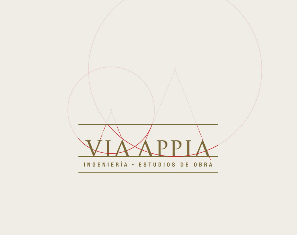 diseño de logotipo para Via Appia Ingeniería y Estudios de Obra