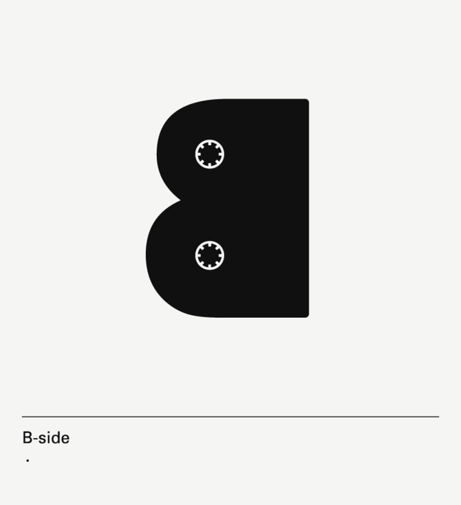 diseño de lámina Alphabet by Minimizán letra B