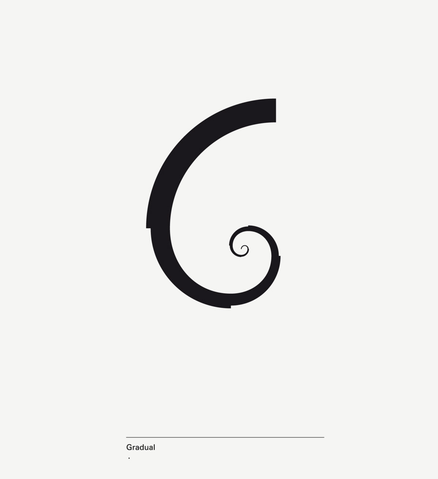 diseño de lámina Alphabet by Minimizán letra G