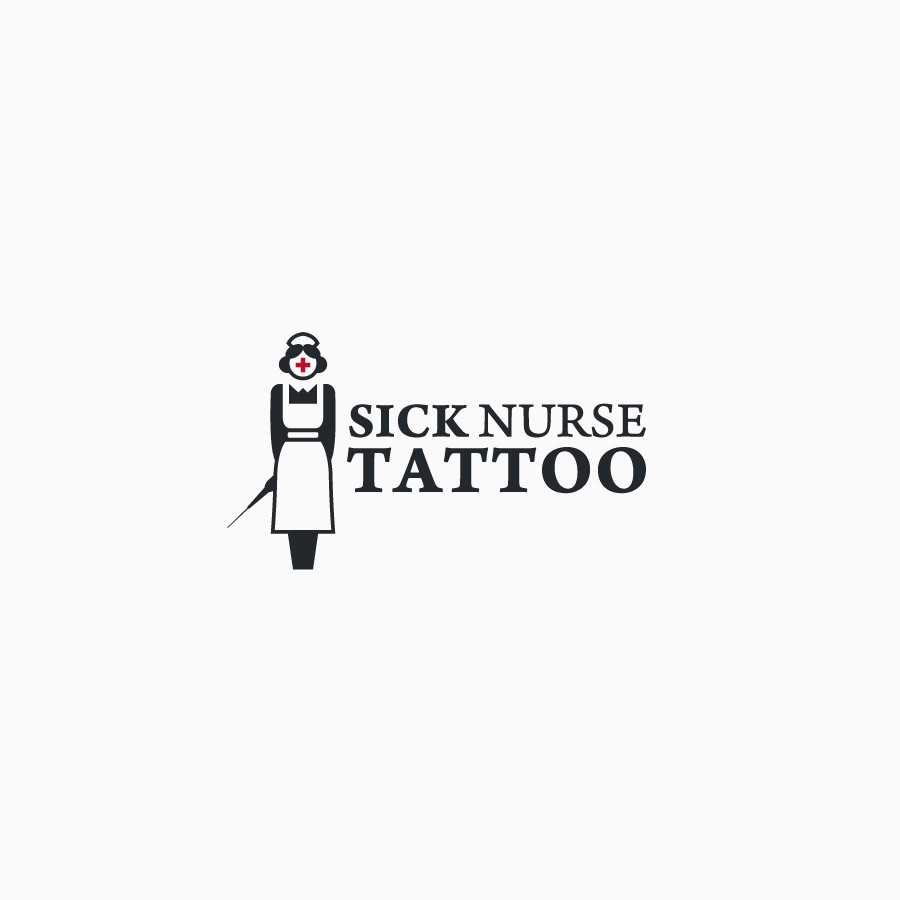 diseño de logotipo de Sick Nurse Tattoo