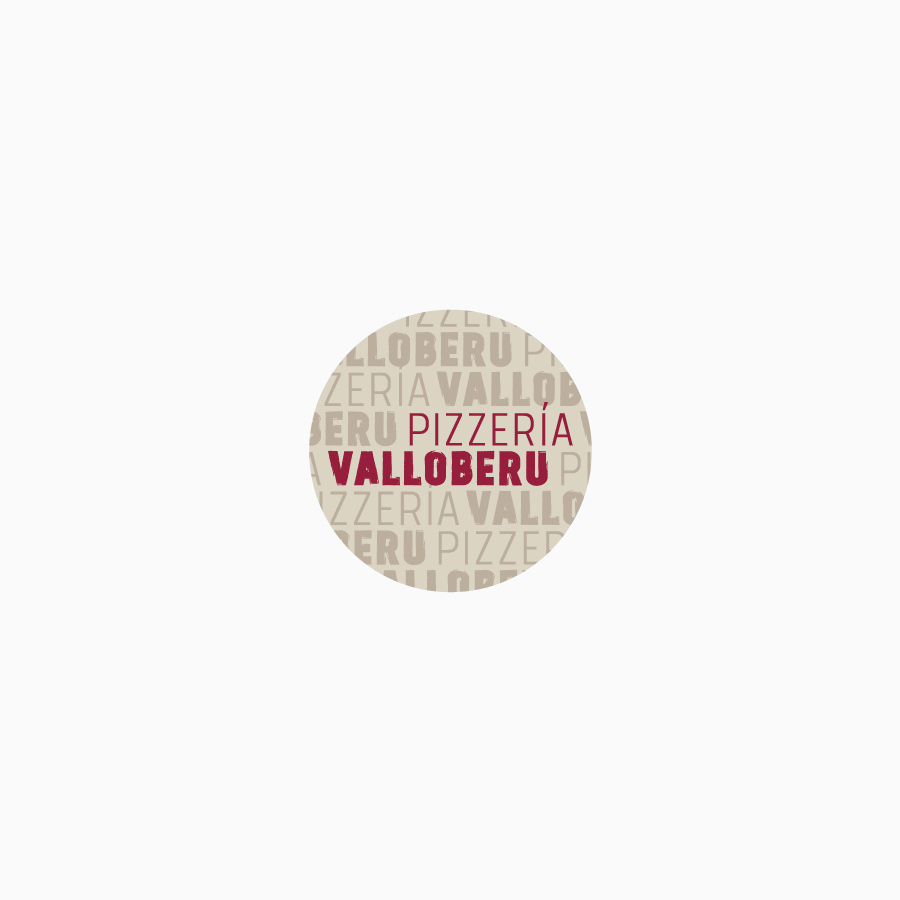 diseño de logotipo de Pizzería Valloberu